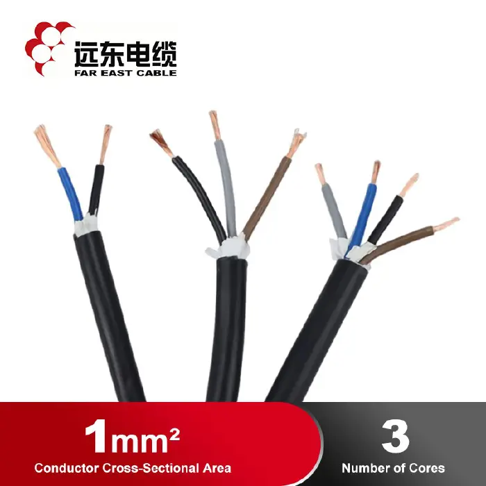 RUBBRER CABLE-60227 IEC 53 RVV-300/500V-3*1