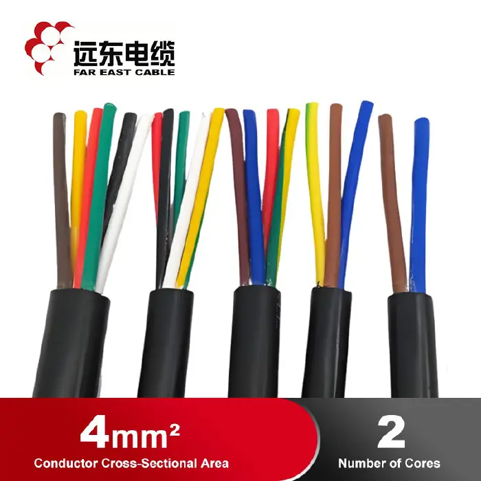 RUBBRER CABLE- 60227 IEC 53 (RVV) 300/500V 2X4