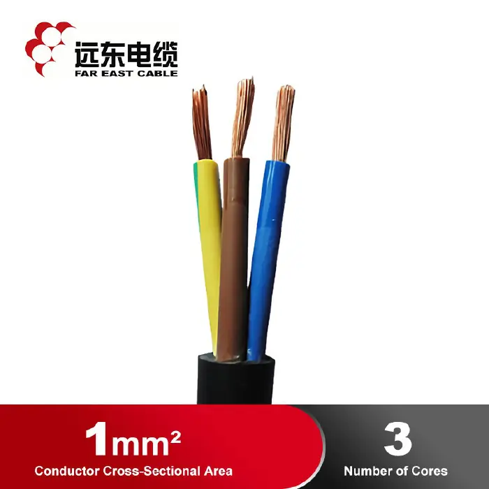 [2435] RUBBRER CABLE-60245 IEC 53 (YZ) 300/500V 3X1
