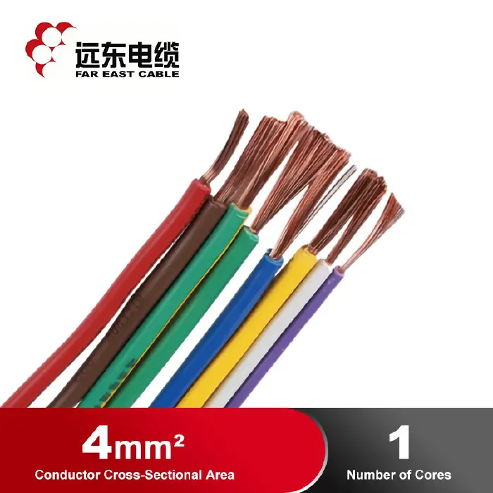 [2461] RUBBRER CABLE-60227 IEC 02 (RV)-450/750V-1*4